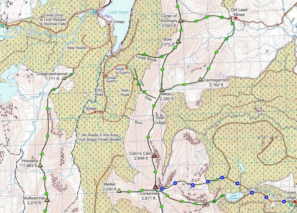 Corserine Map from Loch Doon image